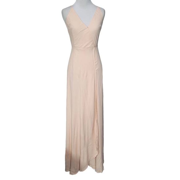 Yumi Kim Blush Rush Hour Wrap Front Tie Maxi Dress Size X-Small - Picture 3 of 9